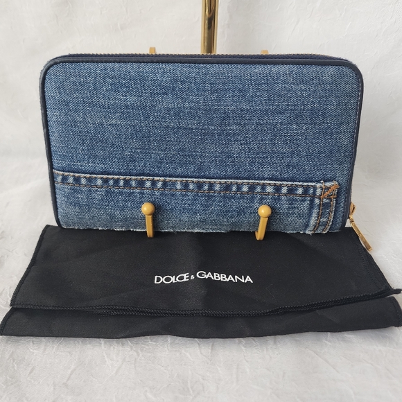 Auth LMTD Dolce&Gabbana Denim Zipper Wallet - Picture 3 of 9